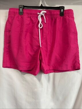 Amazon Essentials Women's Hot Pink Swim Bottoms with White Drawstring